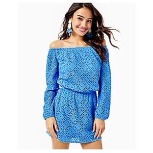 Lana off the shoulder romper. Lace. XL